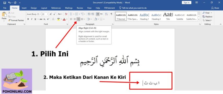 Cara Menulis Arab di Microsoft Word