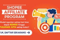 Cara Daftar Shopee Affiliate dan Syaratnya