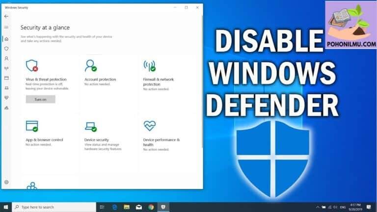 Cara Mematikan Antivirus Windows Defender