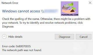 Cara Mengatasi Error 0x80070035 1