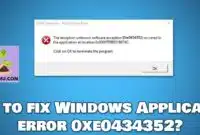 Error Code 0xe0434352
