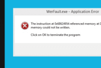 Cara Mengatasi WerFault.exe Application Error