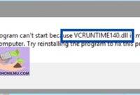 VCRuntime140.DLL Is Missing