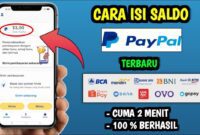 cara isi saldo paypal