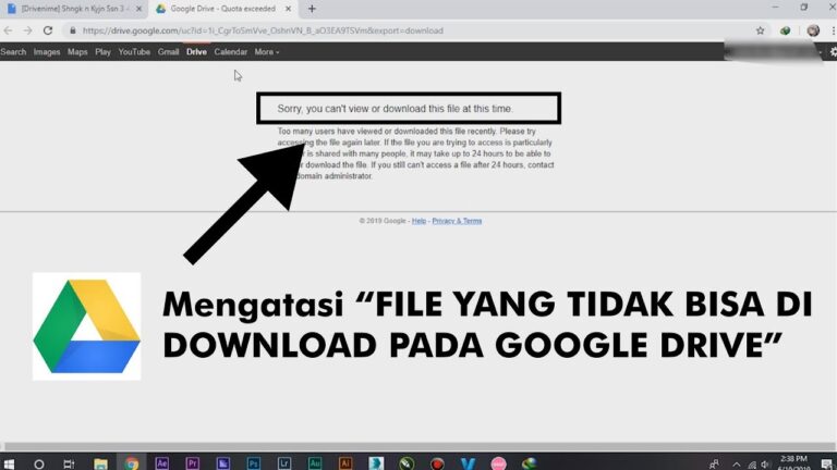 Cara Mengatasi Tidak Bisa Download di Google Drive