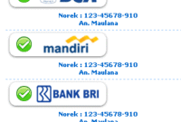 Memasang Widget Logo Bank di Blog Toko Online