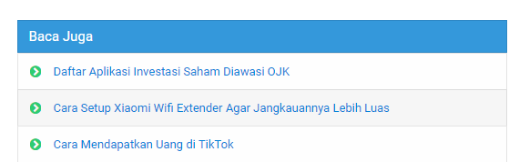 Cara Membuat Baca Juga Dalam Postingan Blogspot Blogger