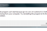 Cara Mengatasi Api-Ms-Win-Crt-Runtime-l1-1-0.dll is Missing