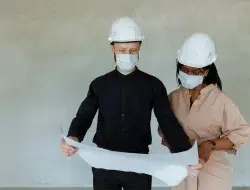Engineering Blueprint Construction Site
