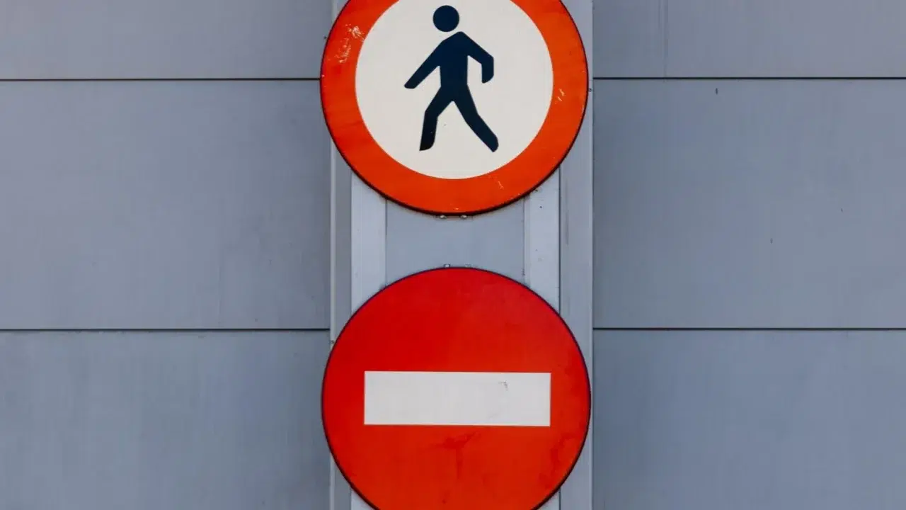 Red X Warning Sign